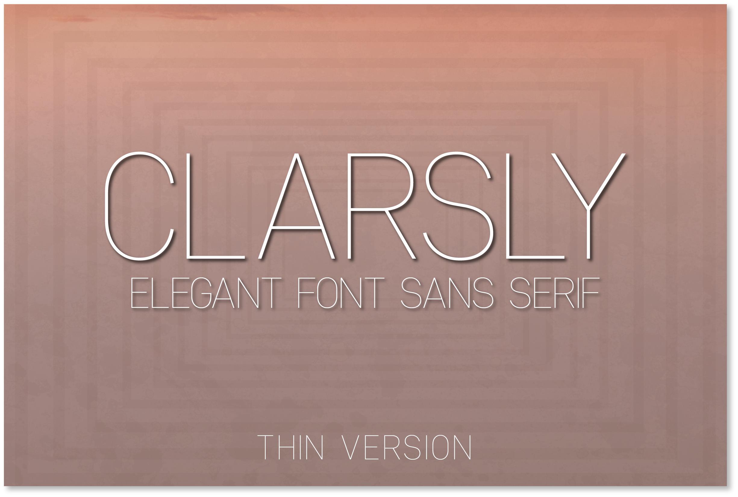 Clarsly Thin Font