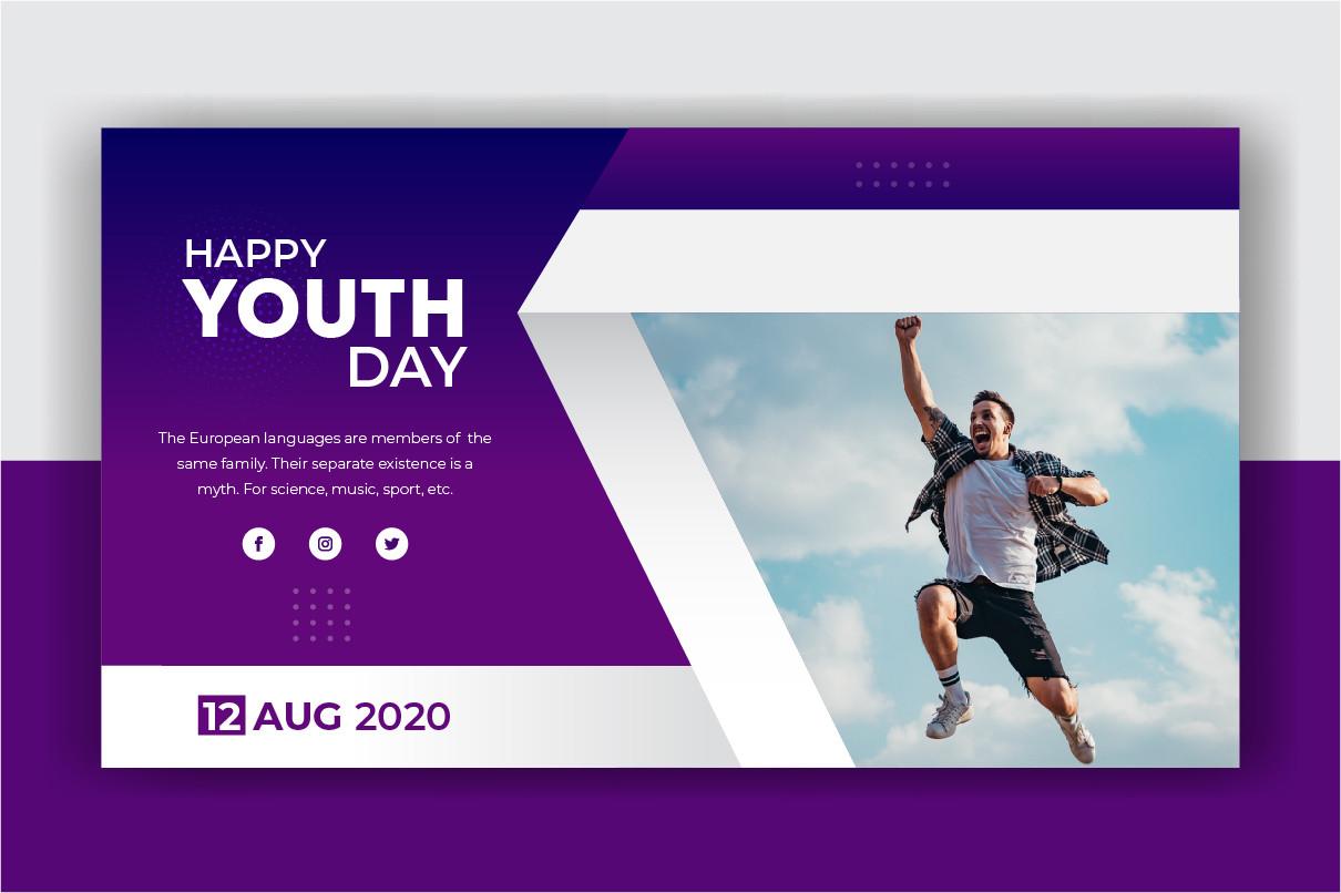Youth Day Web Banner Design Template