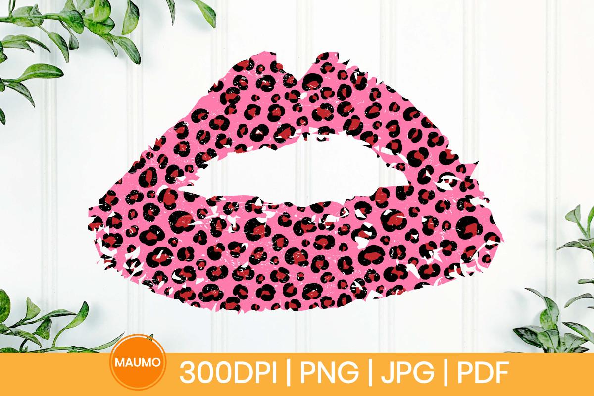 Leopard Print Lips Sublimation