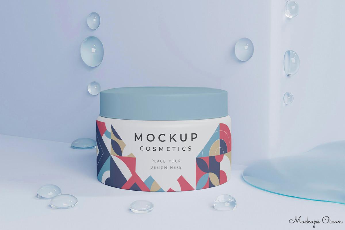 Bubbles Cream Container Mockup