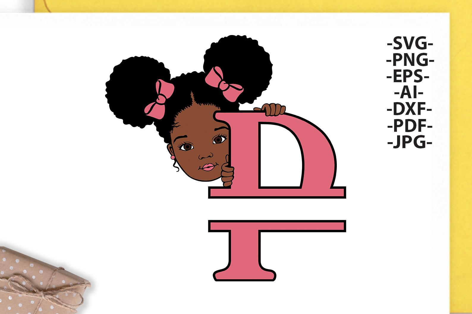 Afro Girl Svg Letter P,Alphabet Name Svg