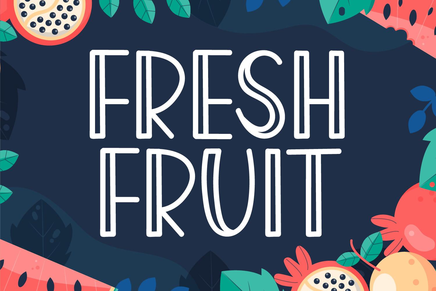 Fresh Fruit Font