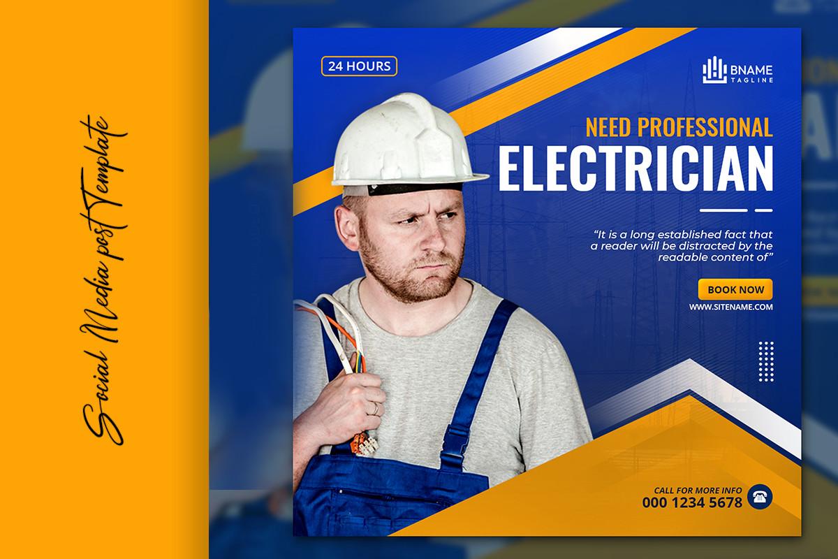 Electrician Service Social Media Post
