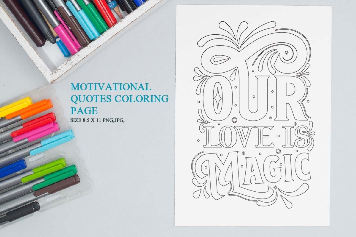 Motivational Quotes Coloring Page