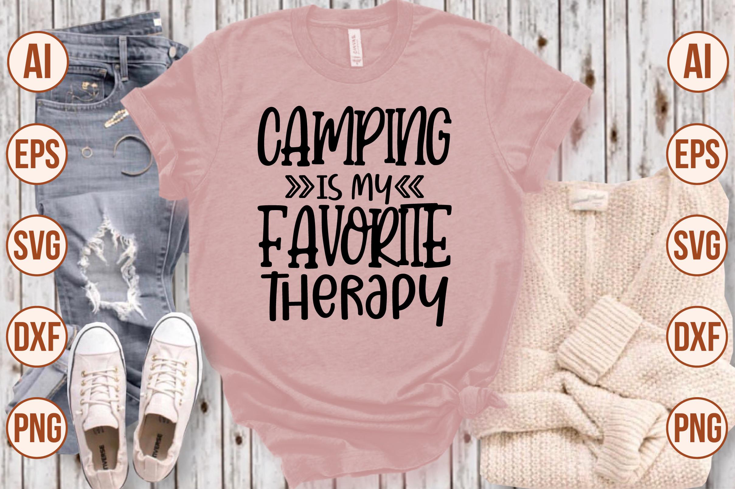 Camping is My Favorite Therapy Svg