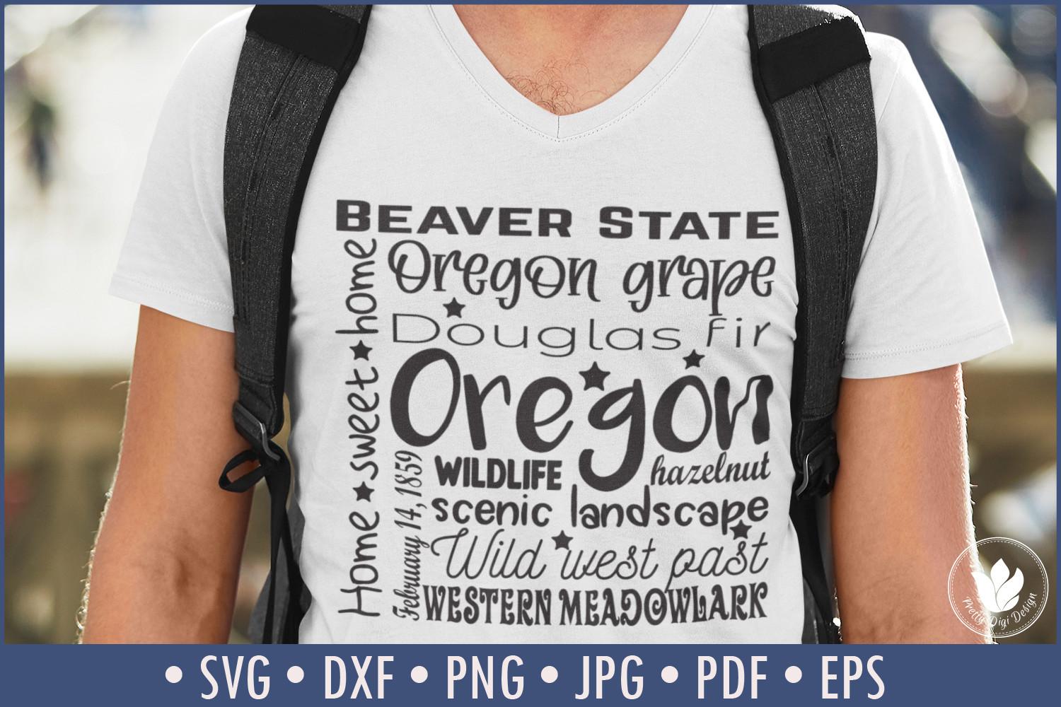 State of Oregon Cut File | Square SVG