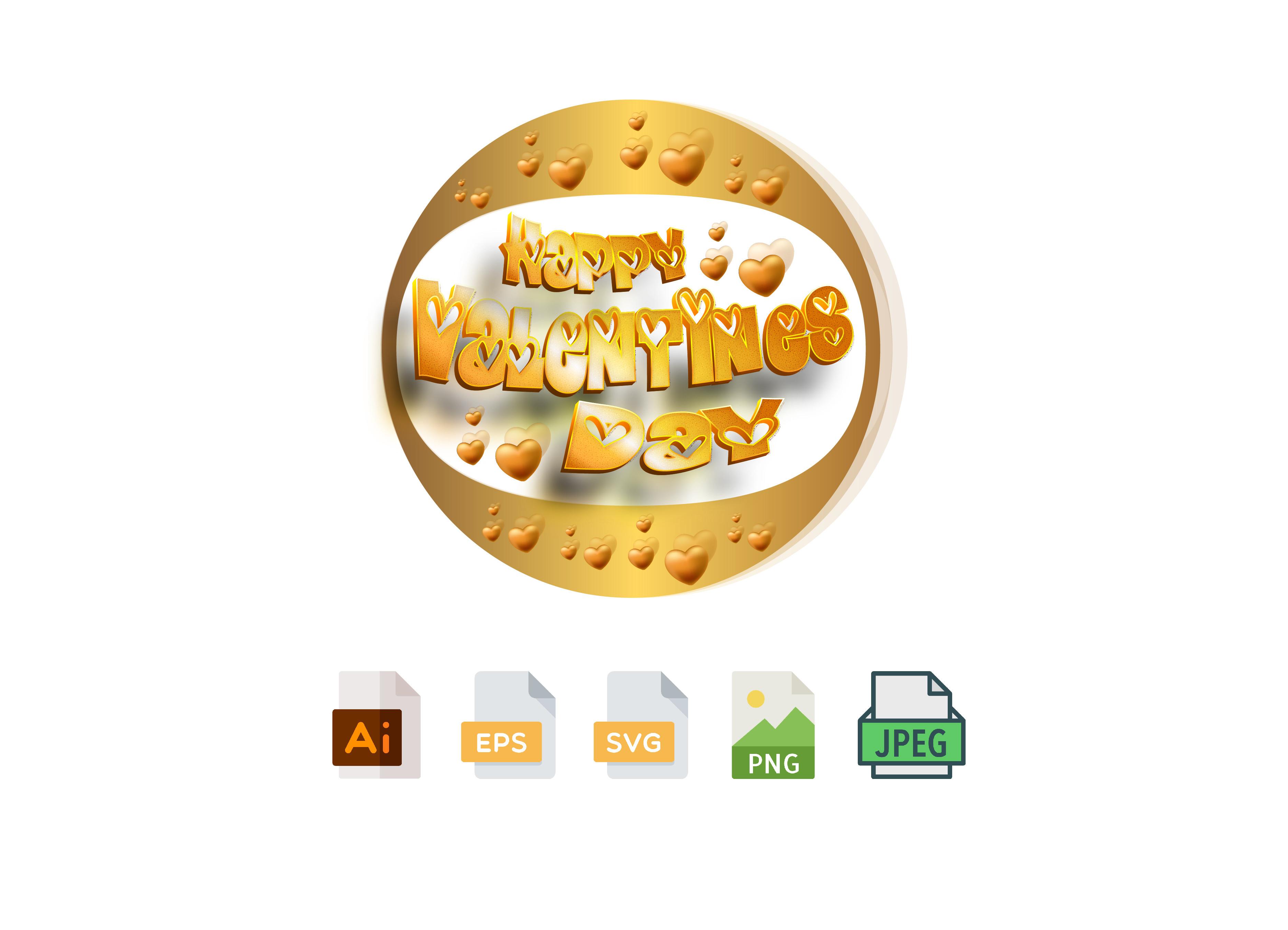 Valentines Day 3D SVG