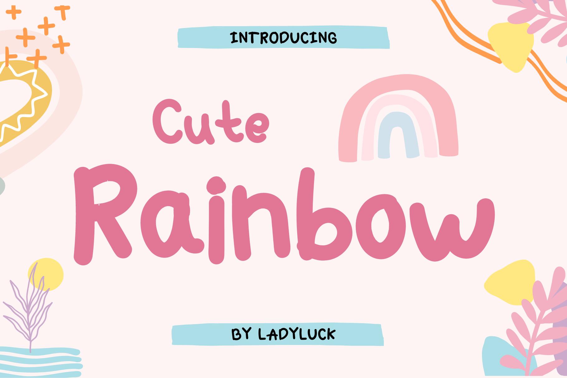 Cute Rainbow Font