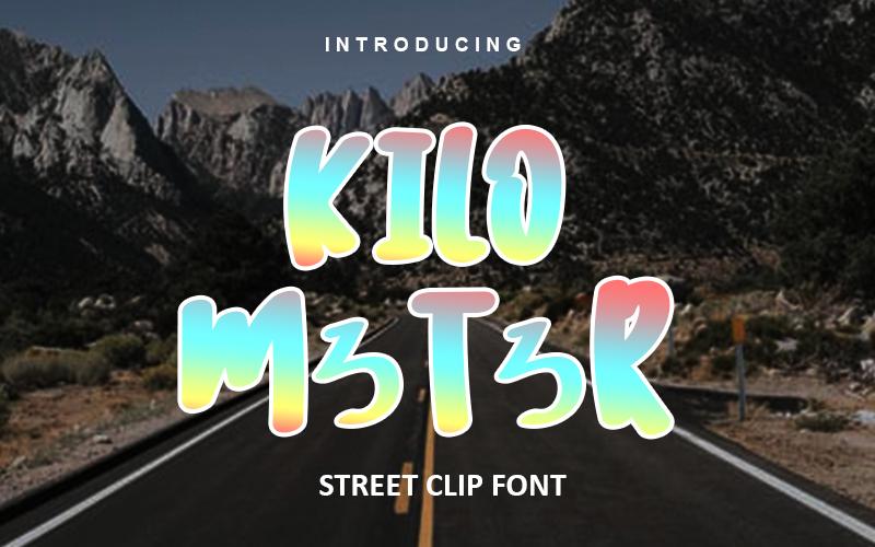 Kilometer Font