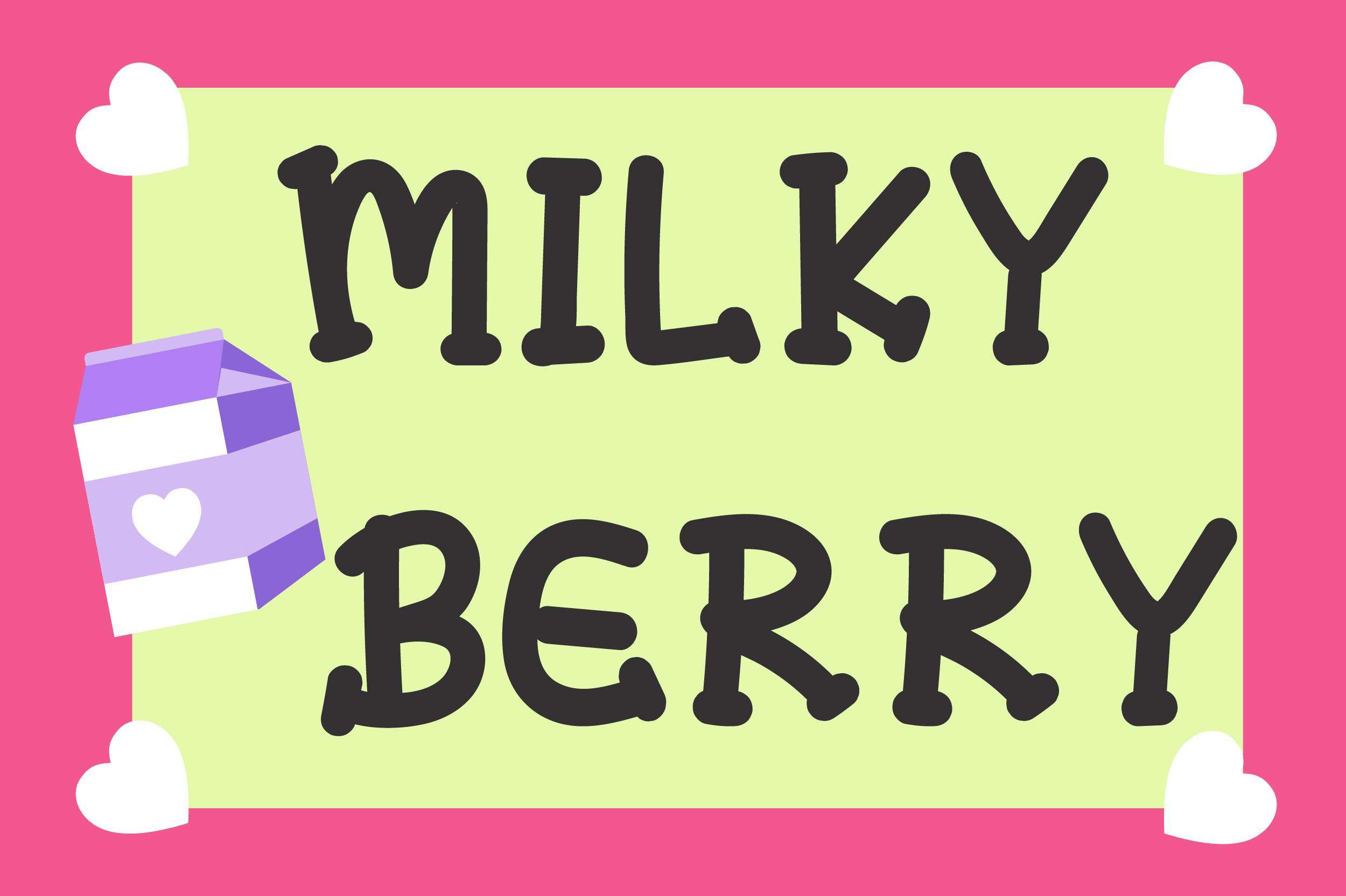 Milky Berry Font
