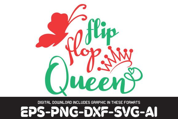 BEACH   Svg Design, Flip Flop Queen  T