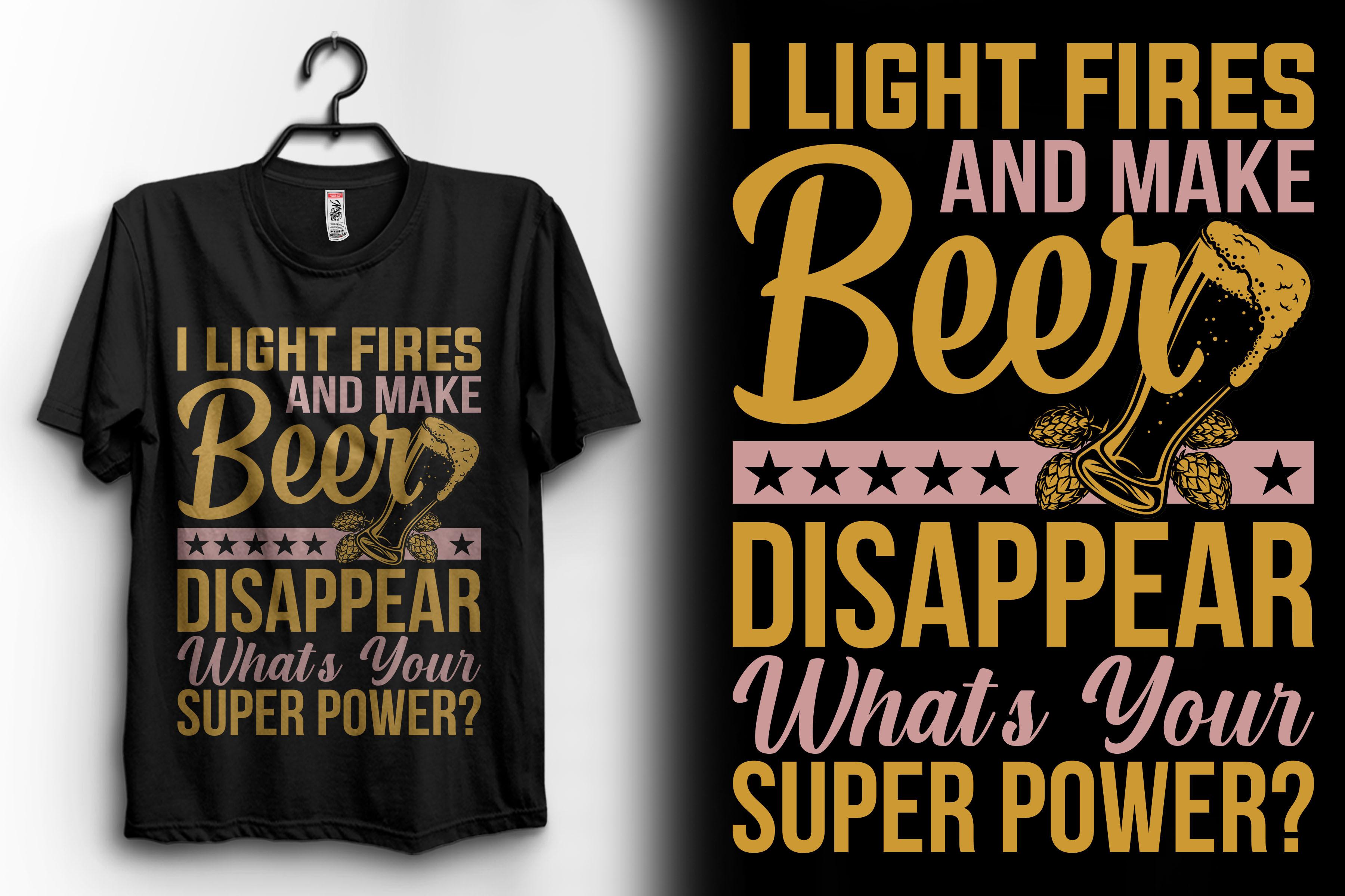 MAKE BEER DISAPPEAR  BEER T-SHIRT DESIGN