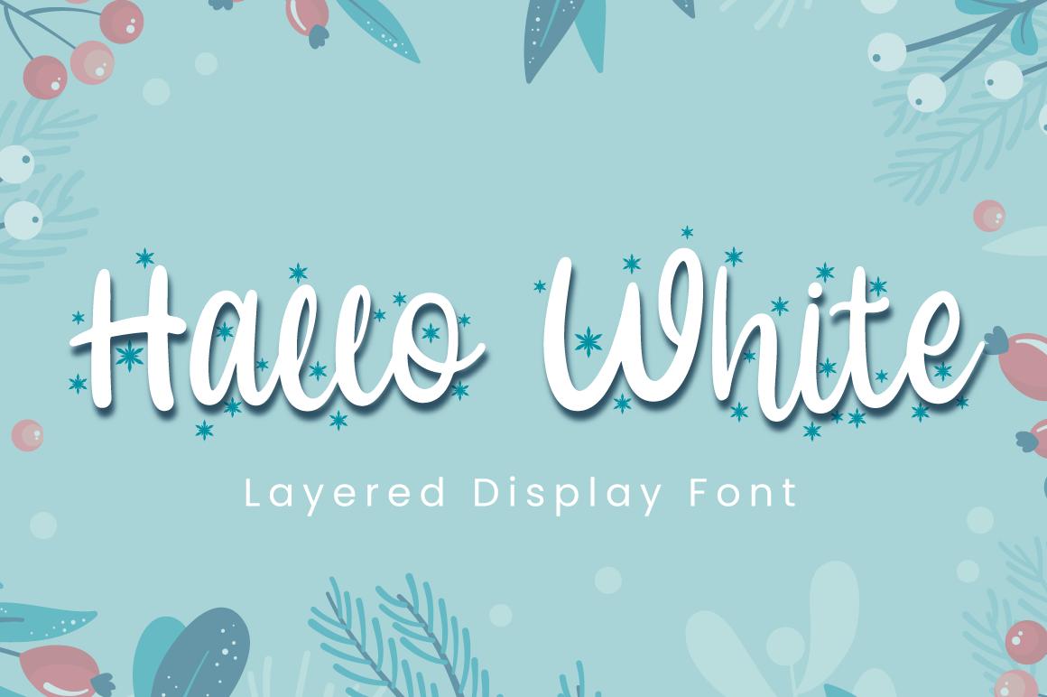Hallo White Font