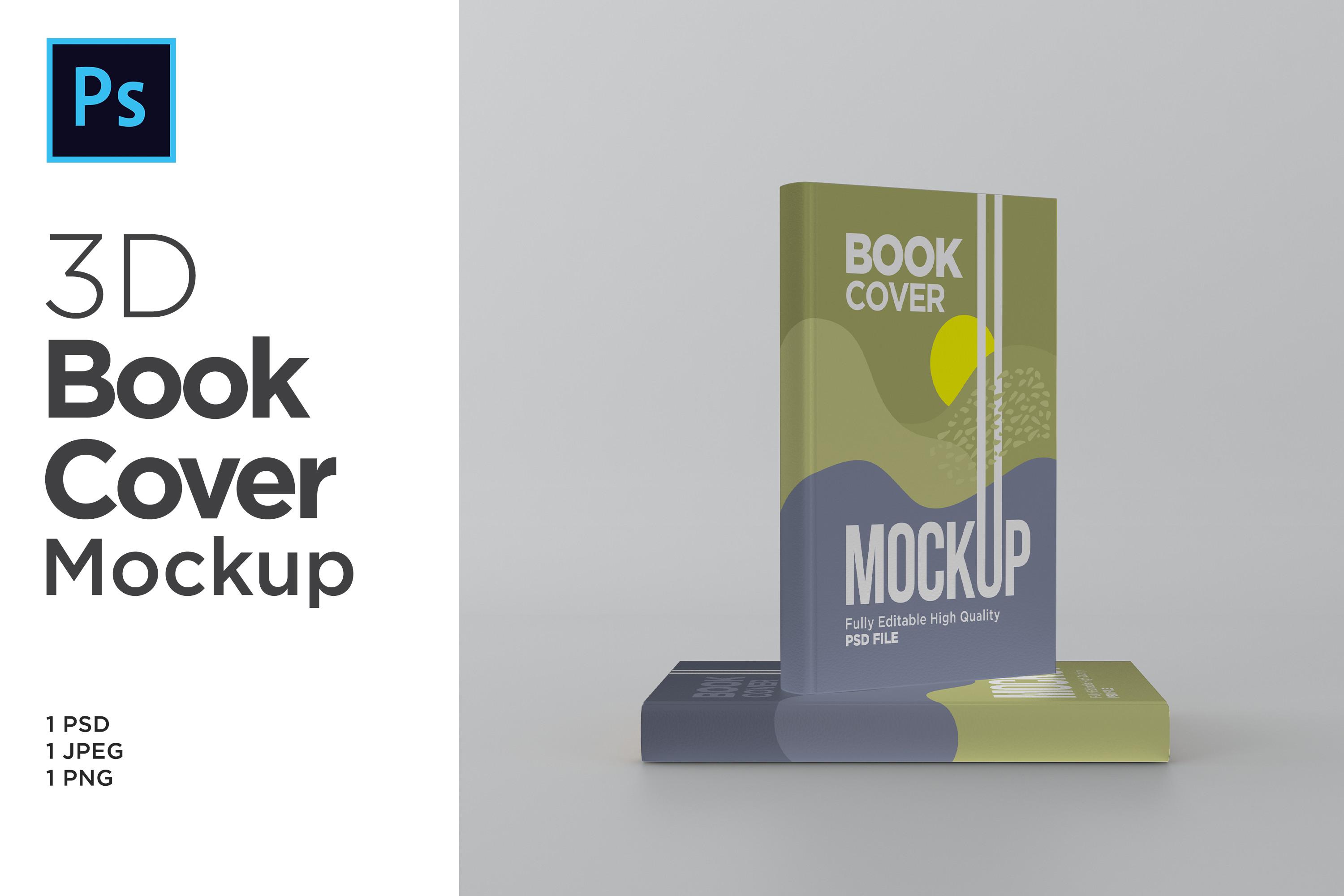 Book Cover Mockup 3d Rendering