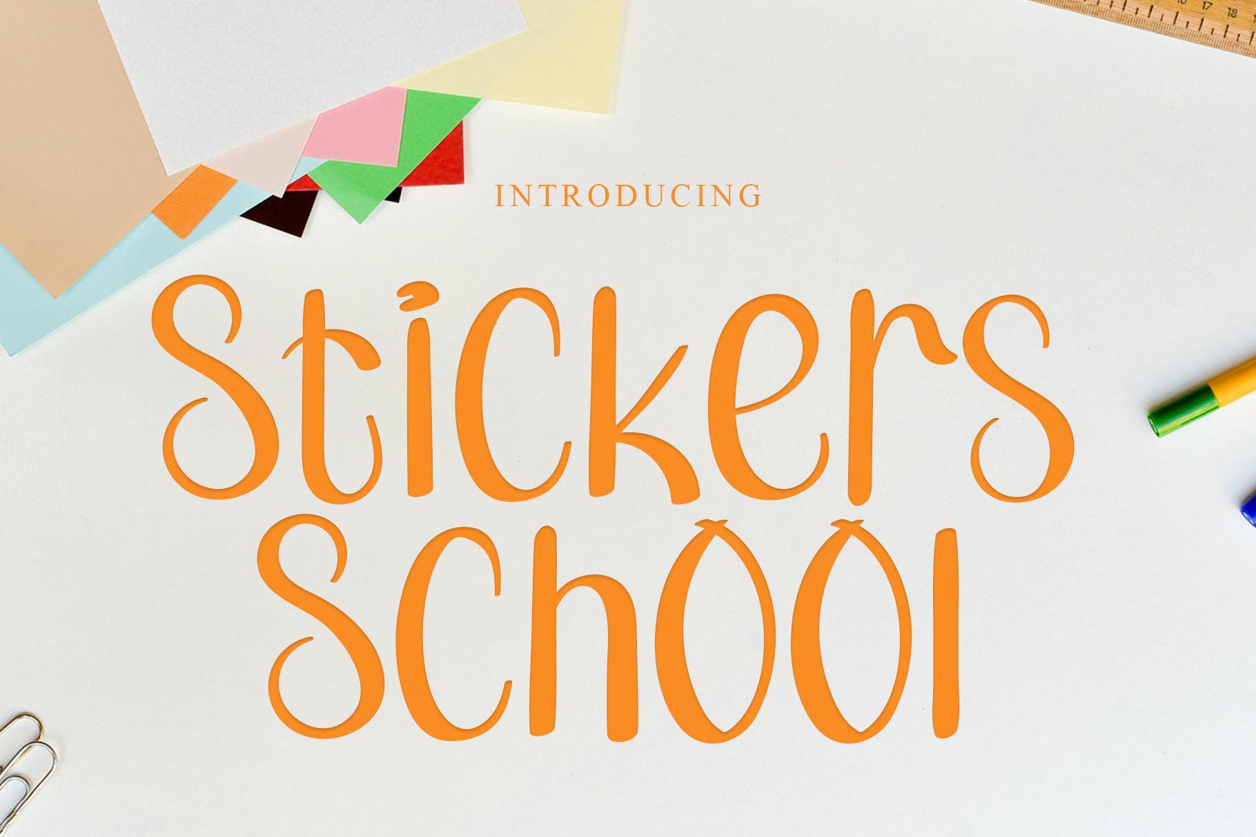 Stickers School Font
