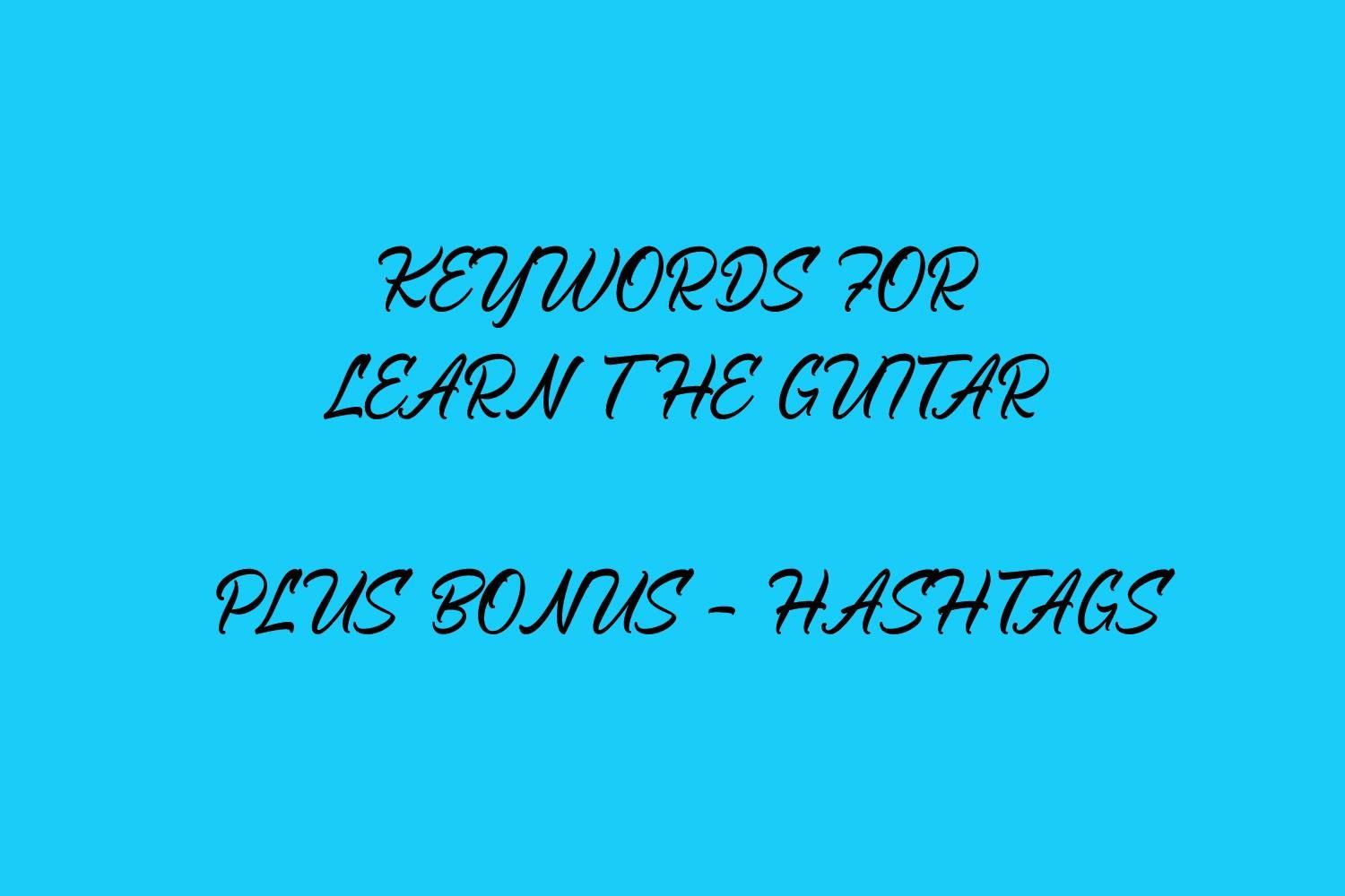 KDP Learn the Guitar Keywords