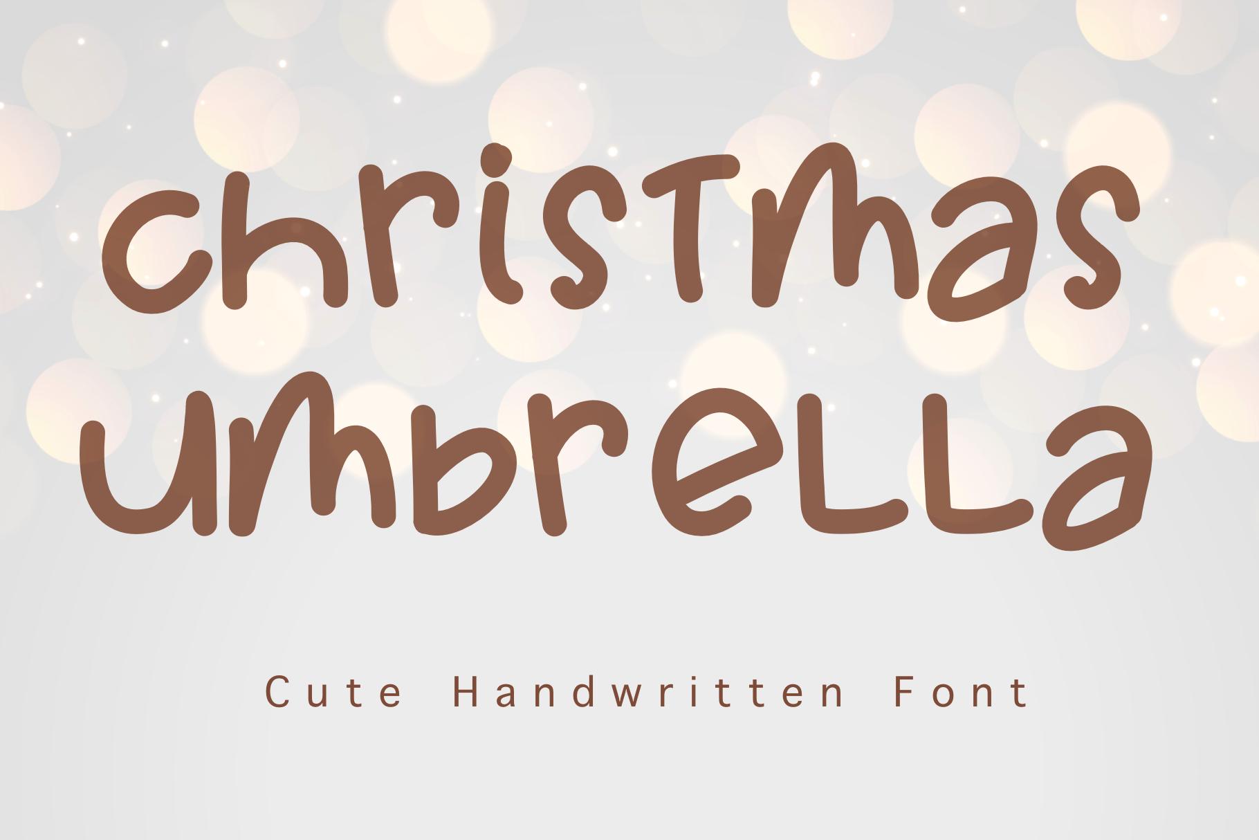 Christmas Umbrella Font
