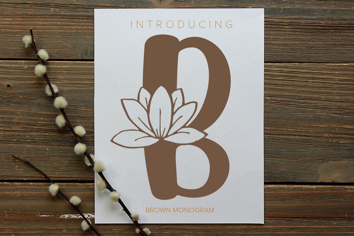 Brown Monogram Font