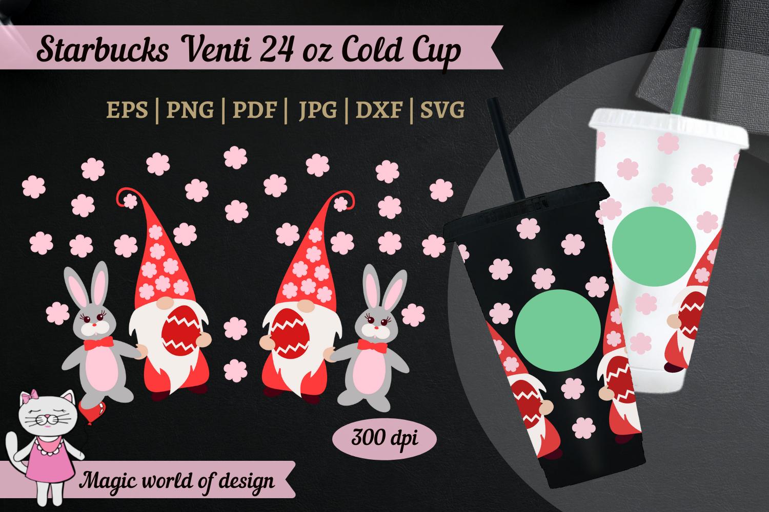 Easter Gnomes with Bunny Svg Starbucks
