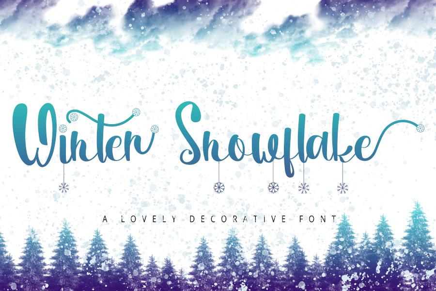 Winter Snowflake Font