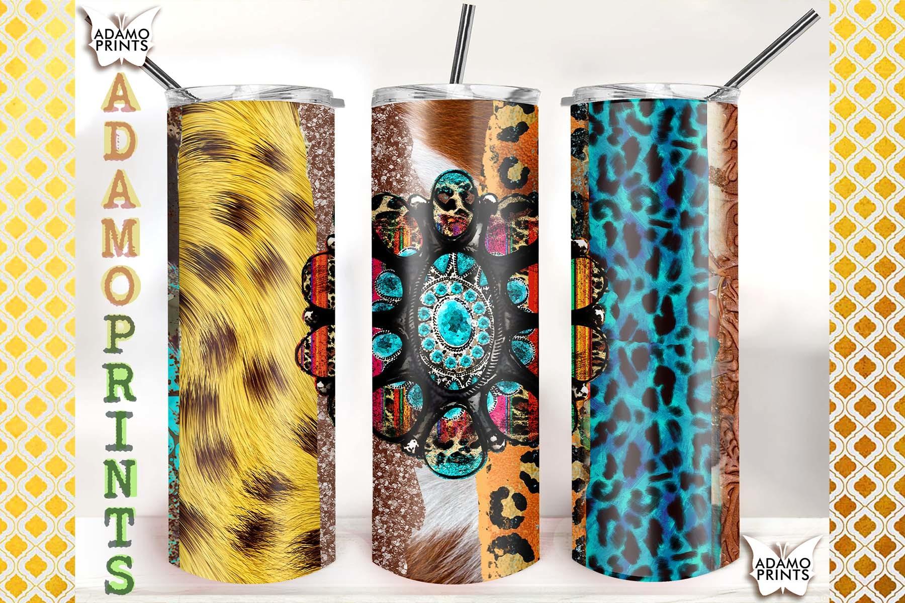 Aztec Cowhide Leopard Gemstone 20oz