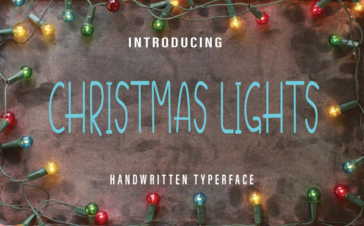 Christmas Lights Font