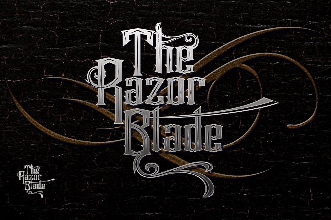 The Razor Blade Font