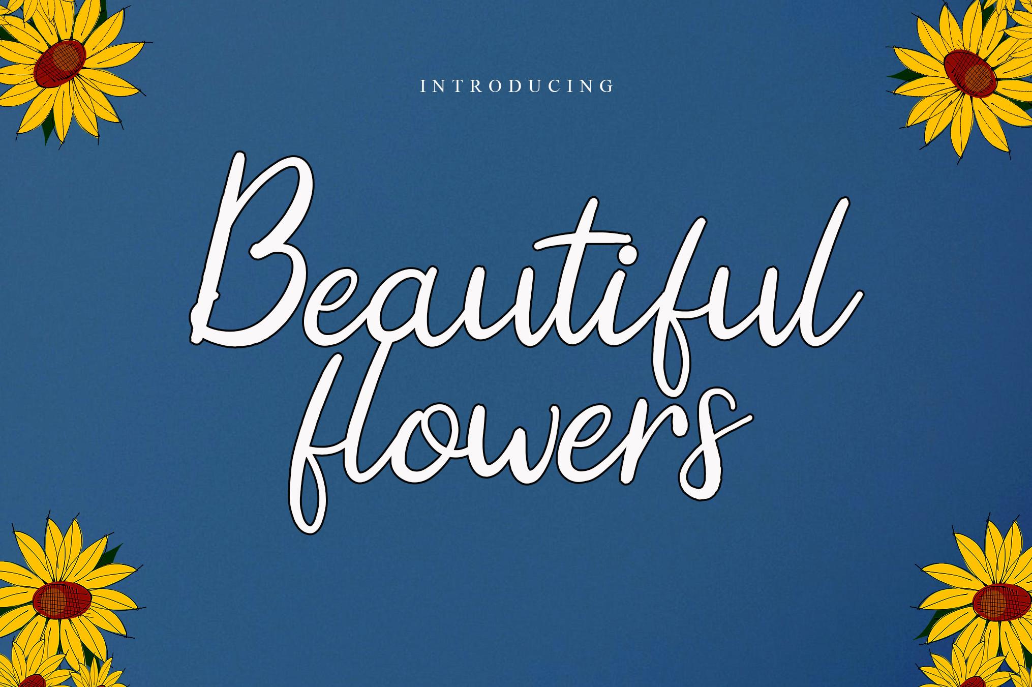 Beatiful Flowers Font