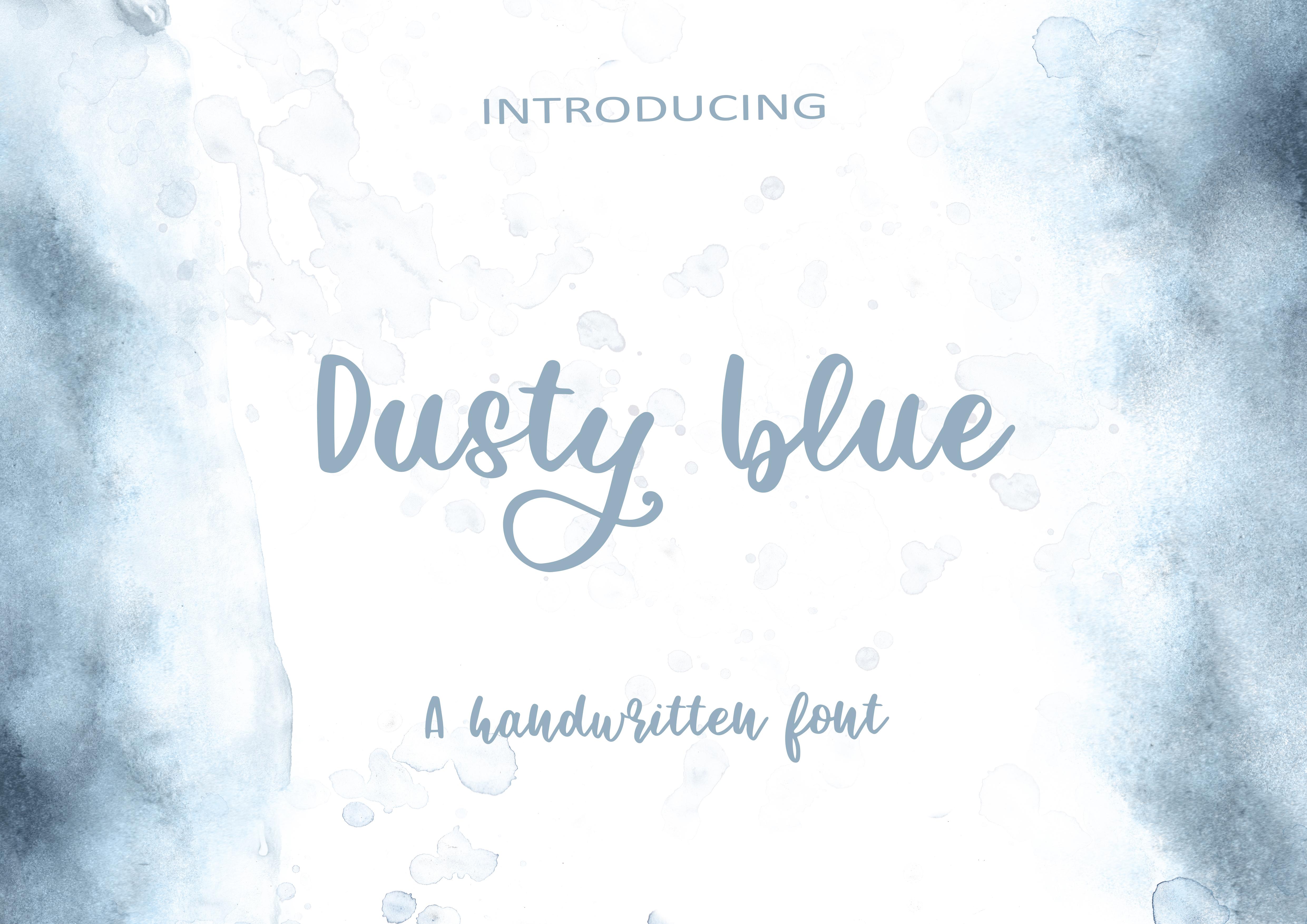 Dusty Blue Font