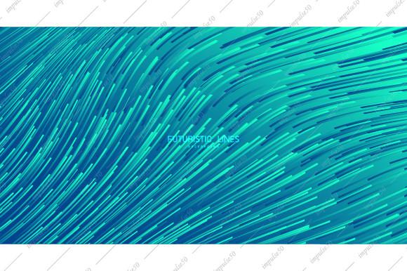 Abstract Gradient Green Lines Pattern