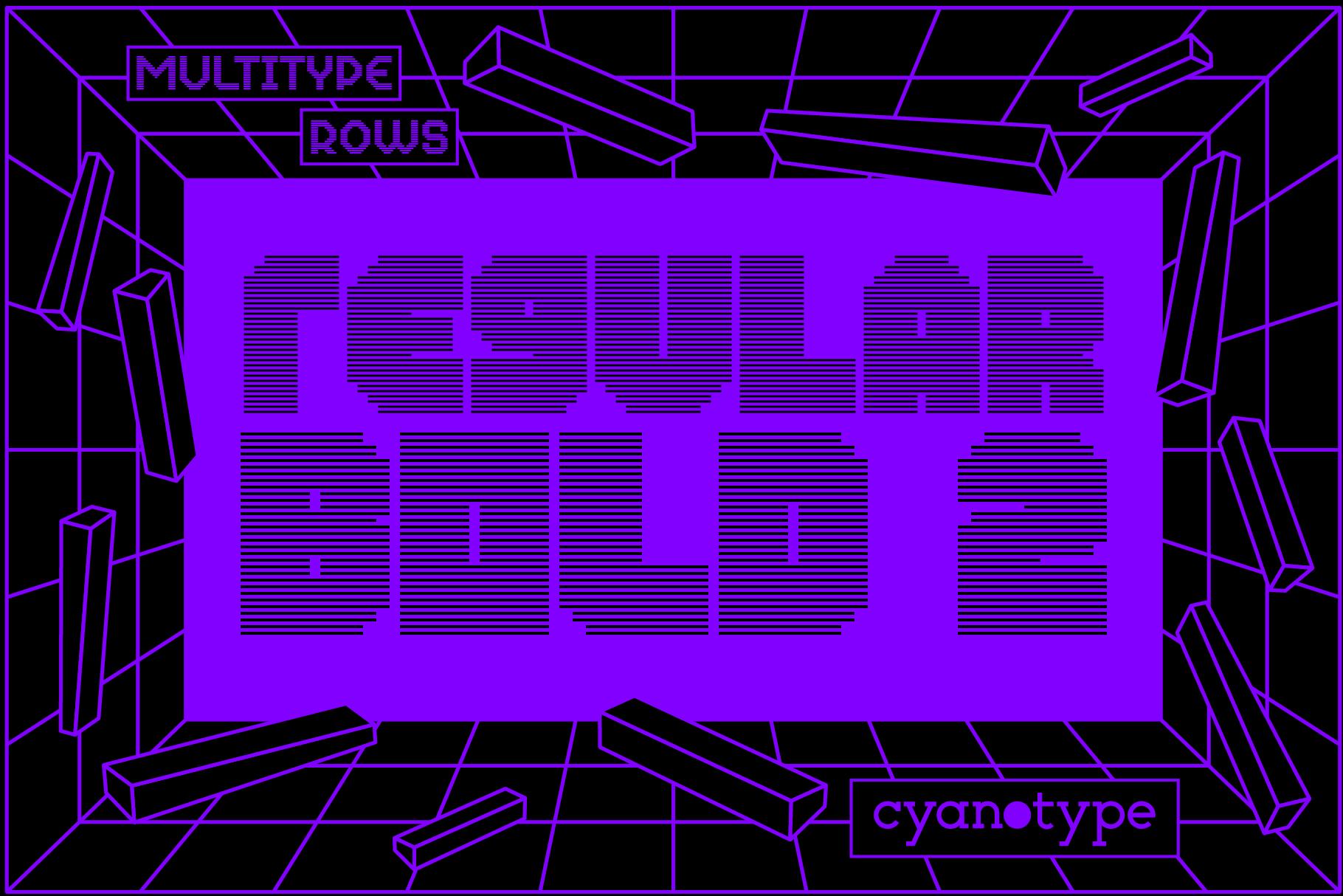 MultiType Rows Regular Bold 2 Font