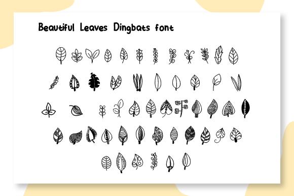 Beautiful Leaves Font