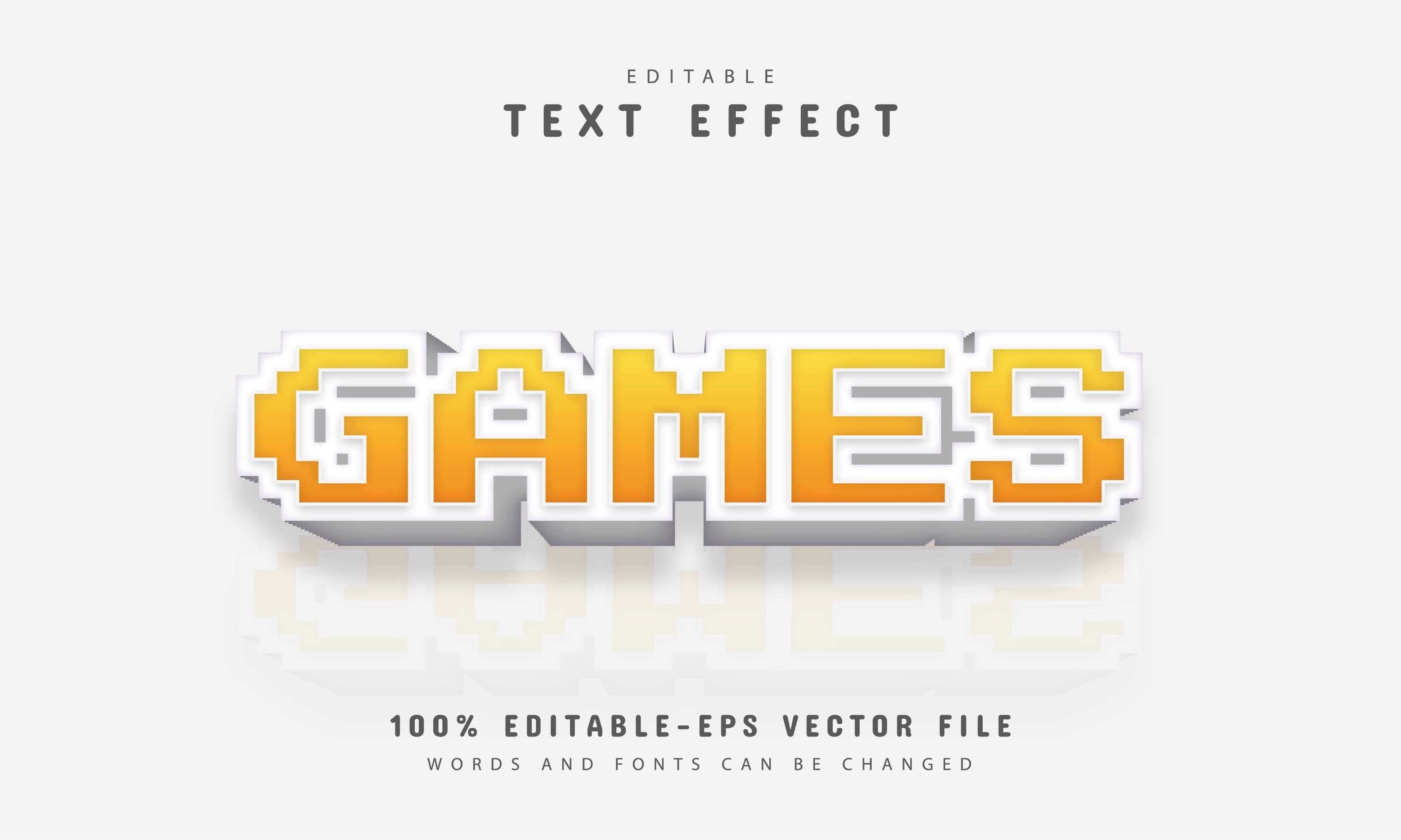 Games Pixel Text Effect