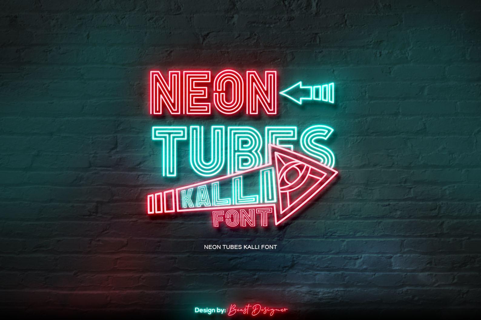 Neon Tubes Kalli Font