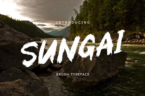 Sungai Brush Font