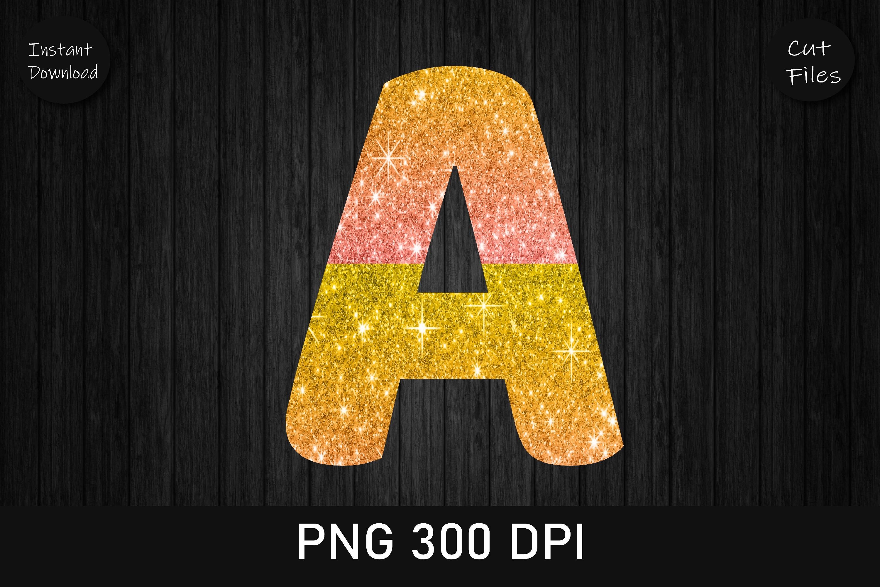 Gold and Coral Glitter Leopard Letter a