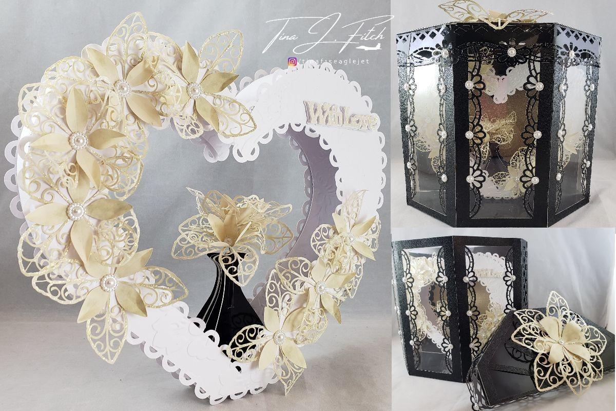 Floral Vase Heart & Box