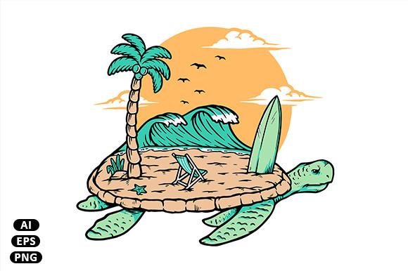 Beach and Turtle
