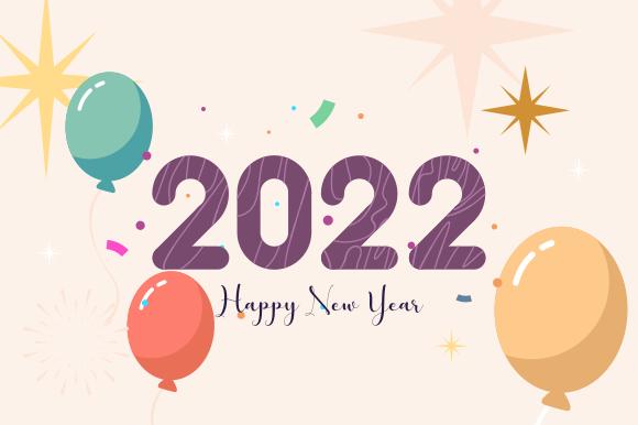 New Year 2022 Greeting Card Template