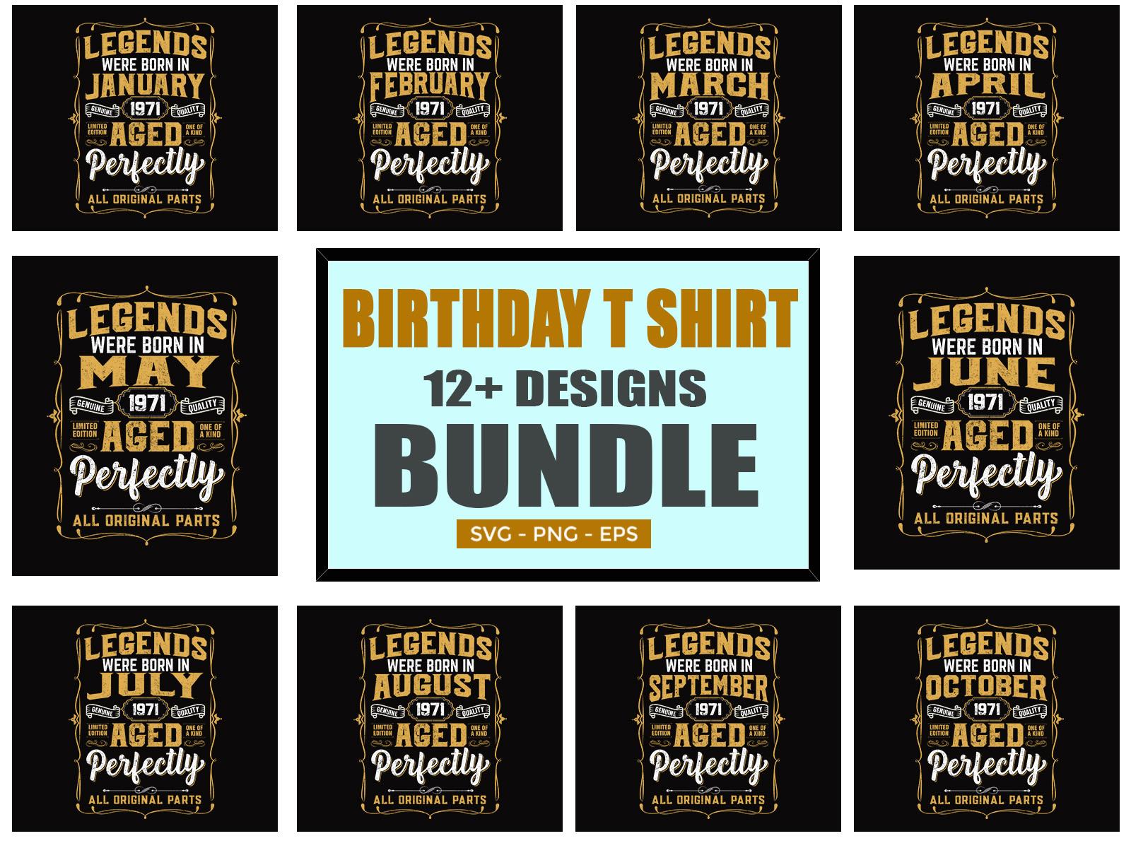 Legends Birthday T Shirt Design
