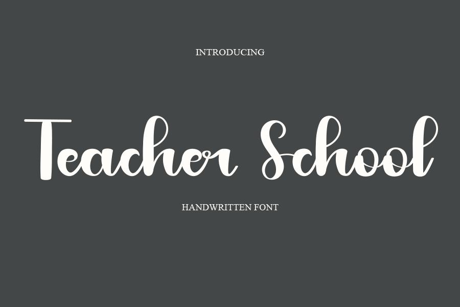 Teacher School Font