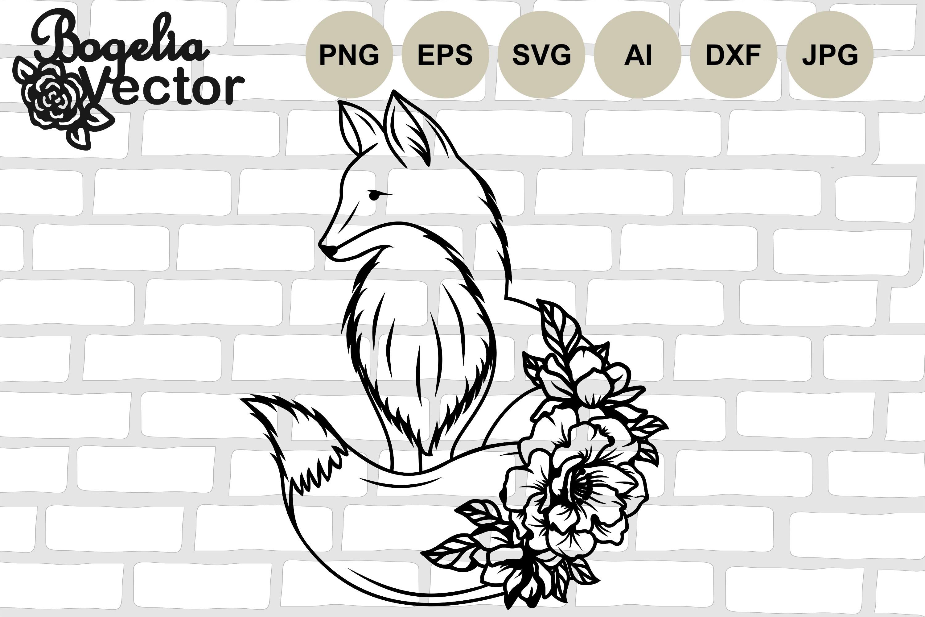 Floral Animal Fox