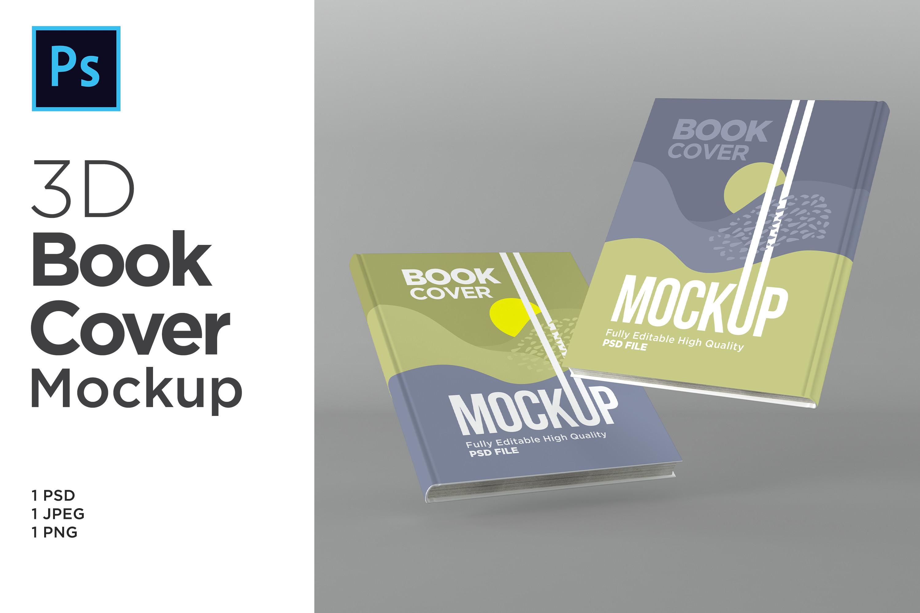 Book Cover Mockup 3d Rendering