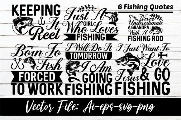 Fishing Design Bundle, Silhouette Vector