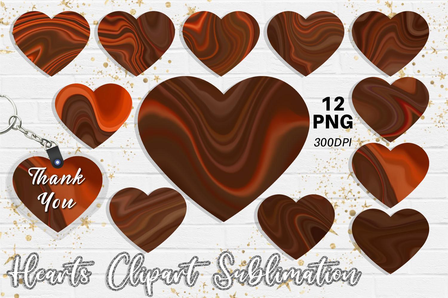 Hearts Sublimation Design Wave Texture