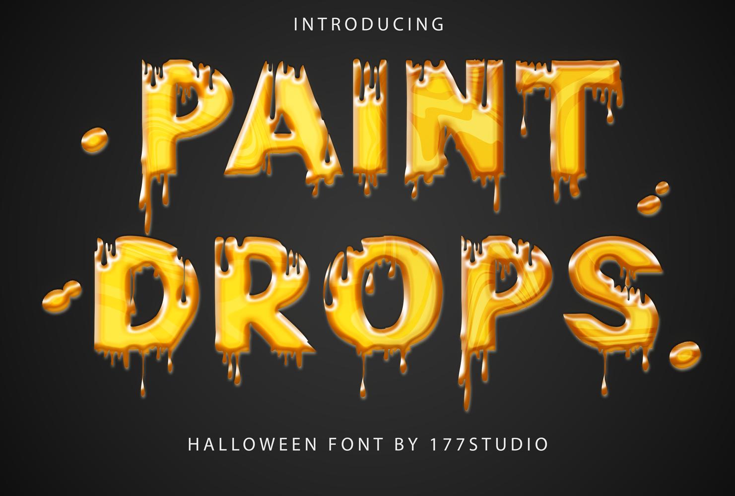 Paint Drops Font