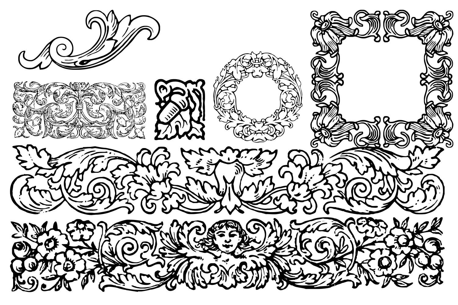 Mortised Vignettes Font