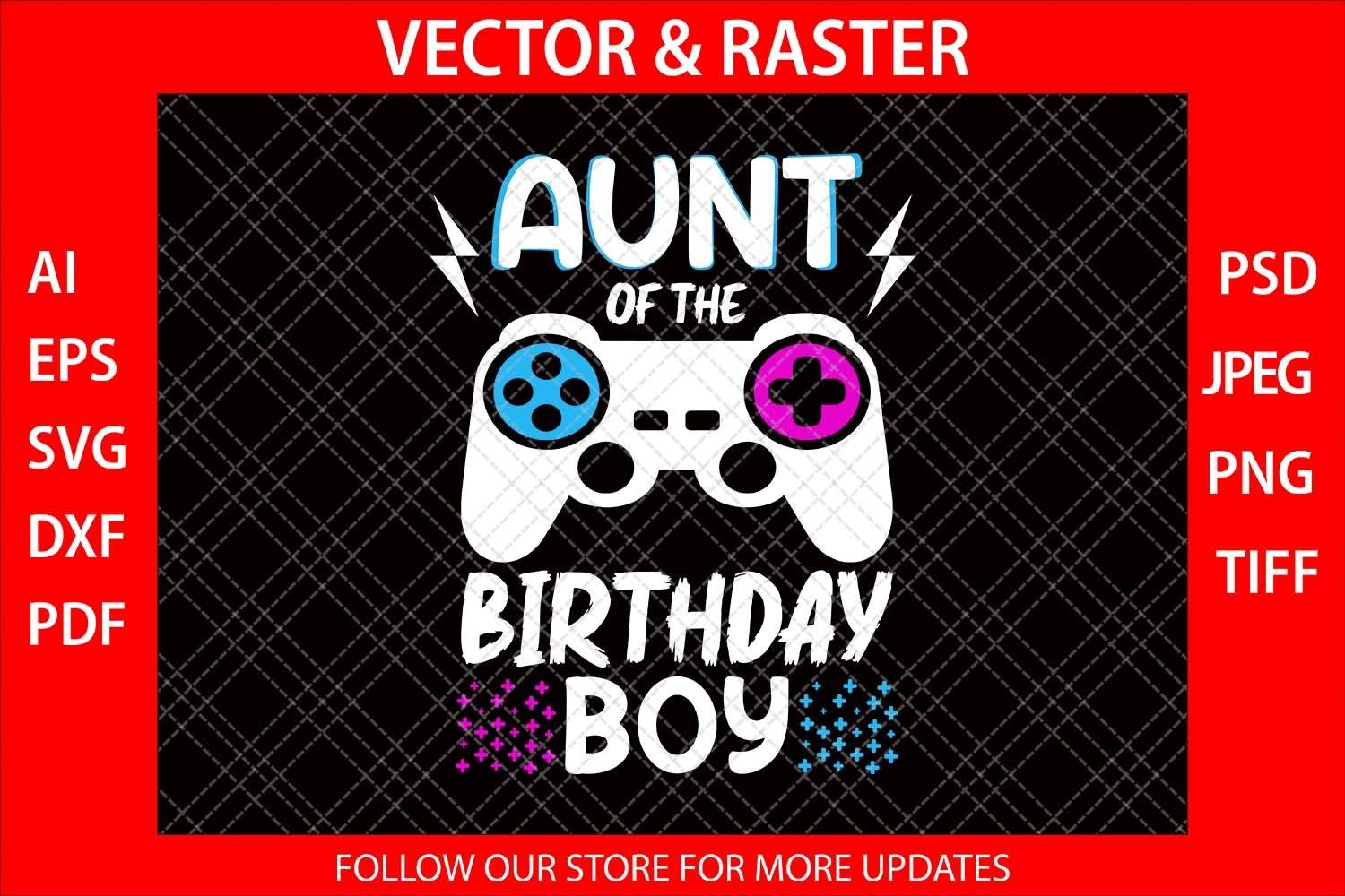 Aunt of the Birthday Boy Funny T-Shirt