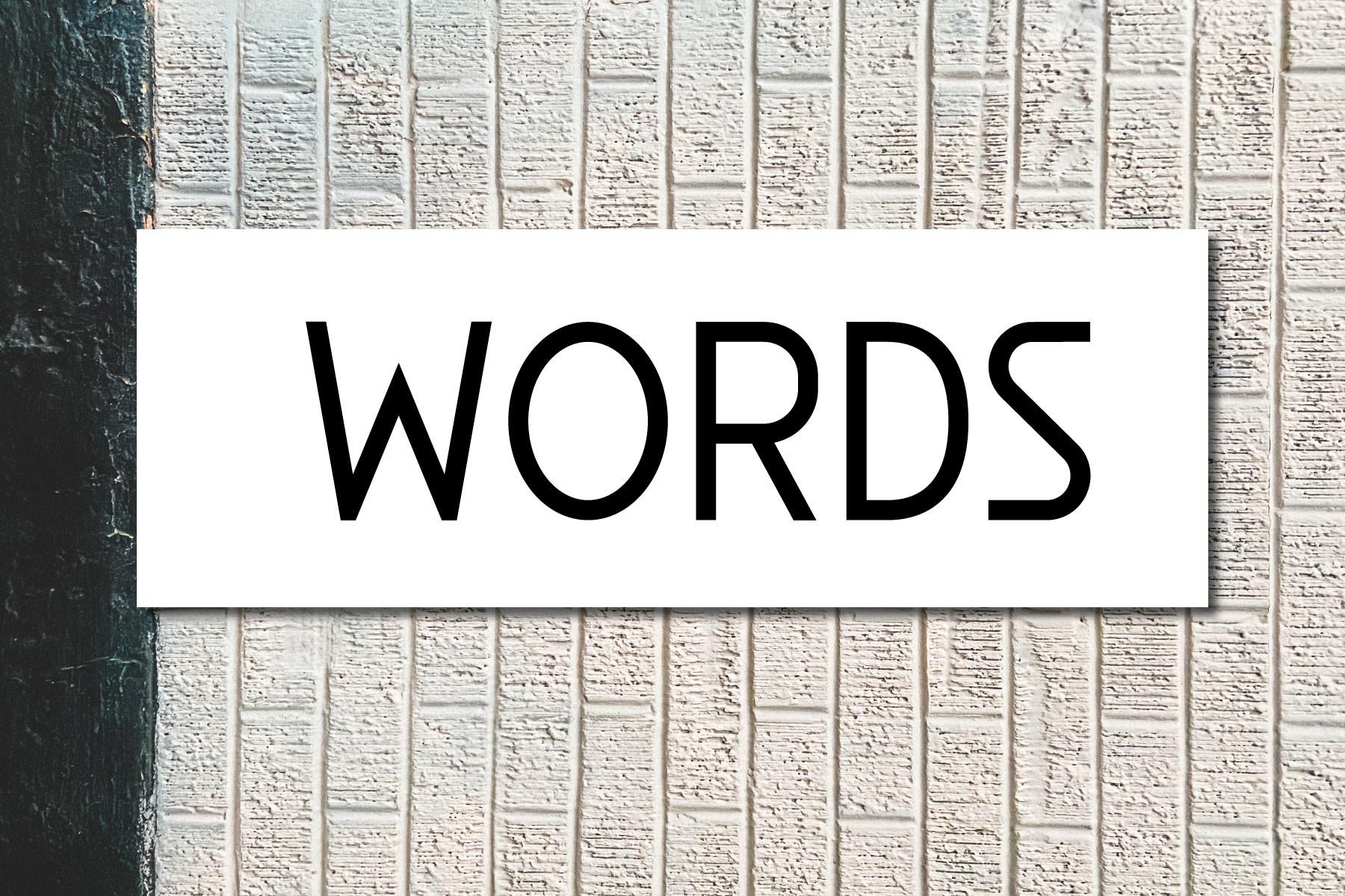 Words Font