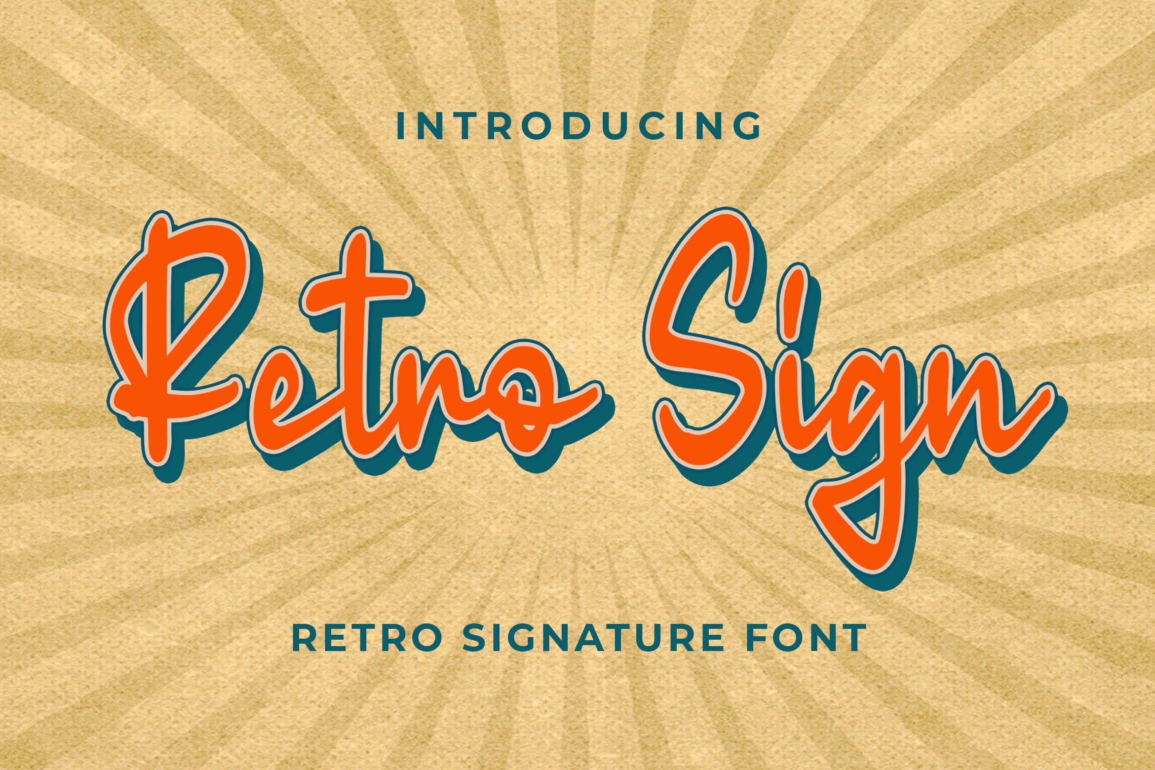 Retro Sign Font